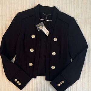 White House Black Market Black Blazer with Gold Buttons